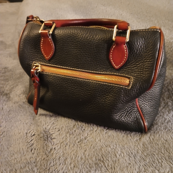 Dooney & Bourke Black and Brown Leather Satchel - Picture 7 of 12